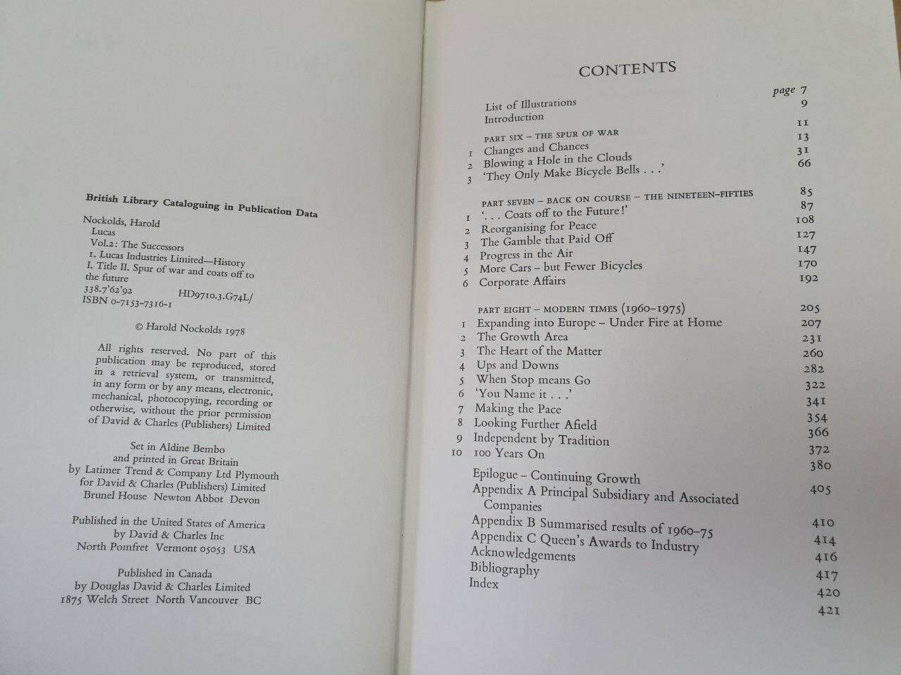 Lucas : The First 100 Years (Hundred Years) : Two volumes: The King of the Road & The Successors Hardcover – 1978 by Harold Nockolds