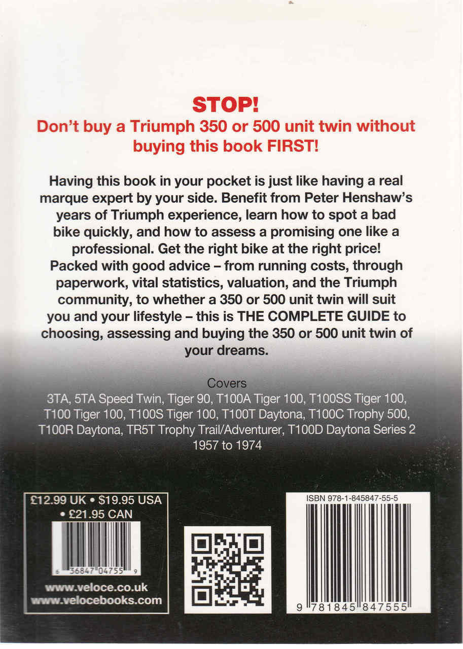 Triumph 350 & 500 Unit Twins 1957 to 1974: The Essential Buyer's Guide (9781845847555)