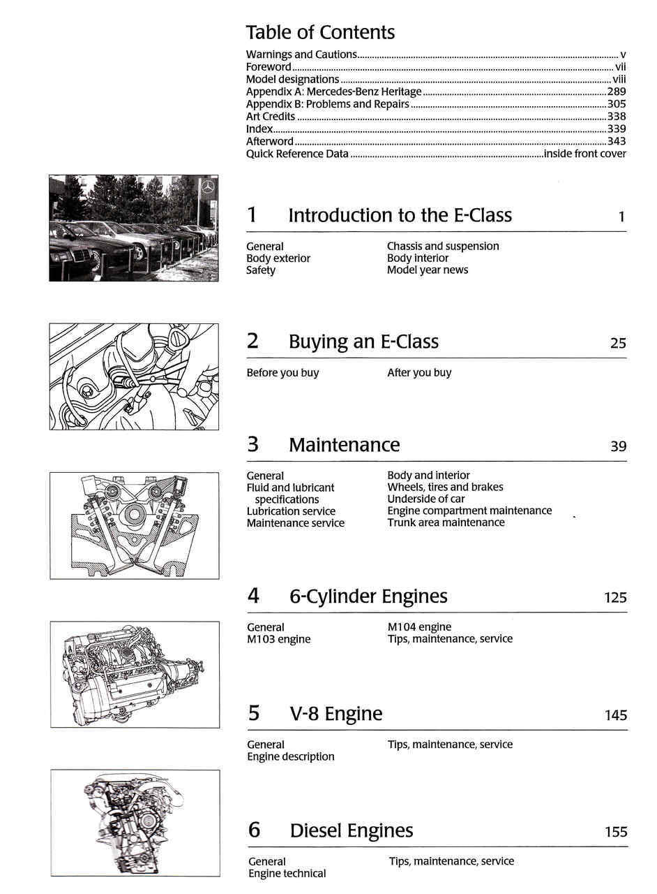 Automotive repair manual open to table of contents pages