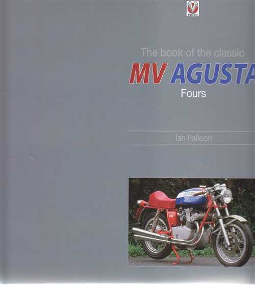 Classic MV Agusta Fours book cover with red and blue motorcycles