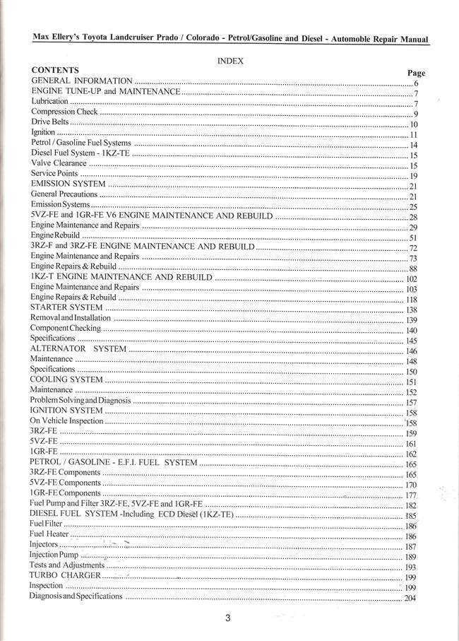 Toyota Prado 1996 - 2008 Petrol &amp; Diesel Workshop Manual