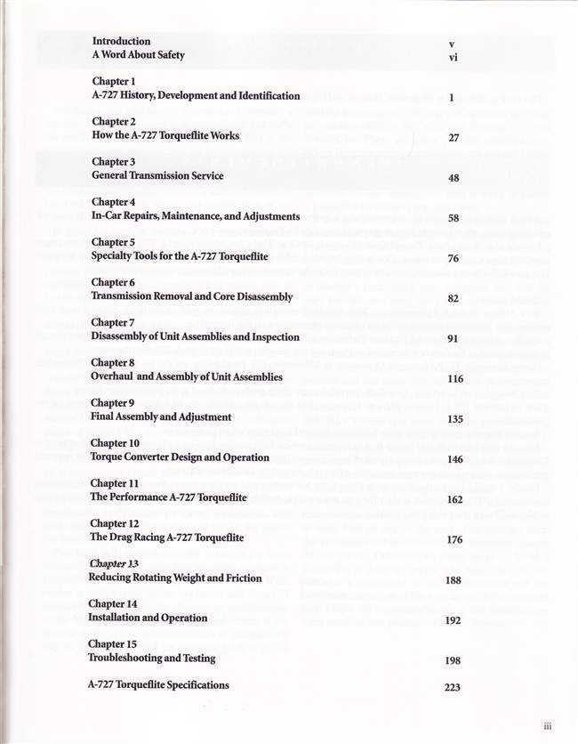 Torqueflite A-727 Transmission Handbook