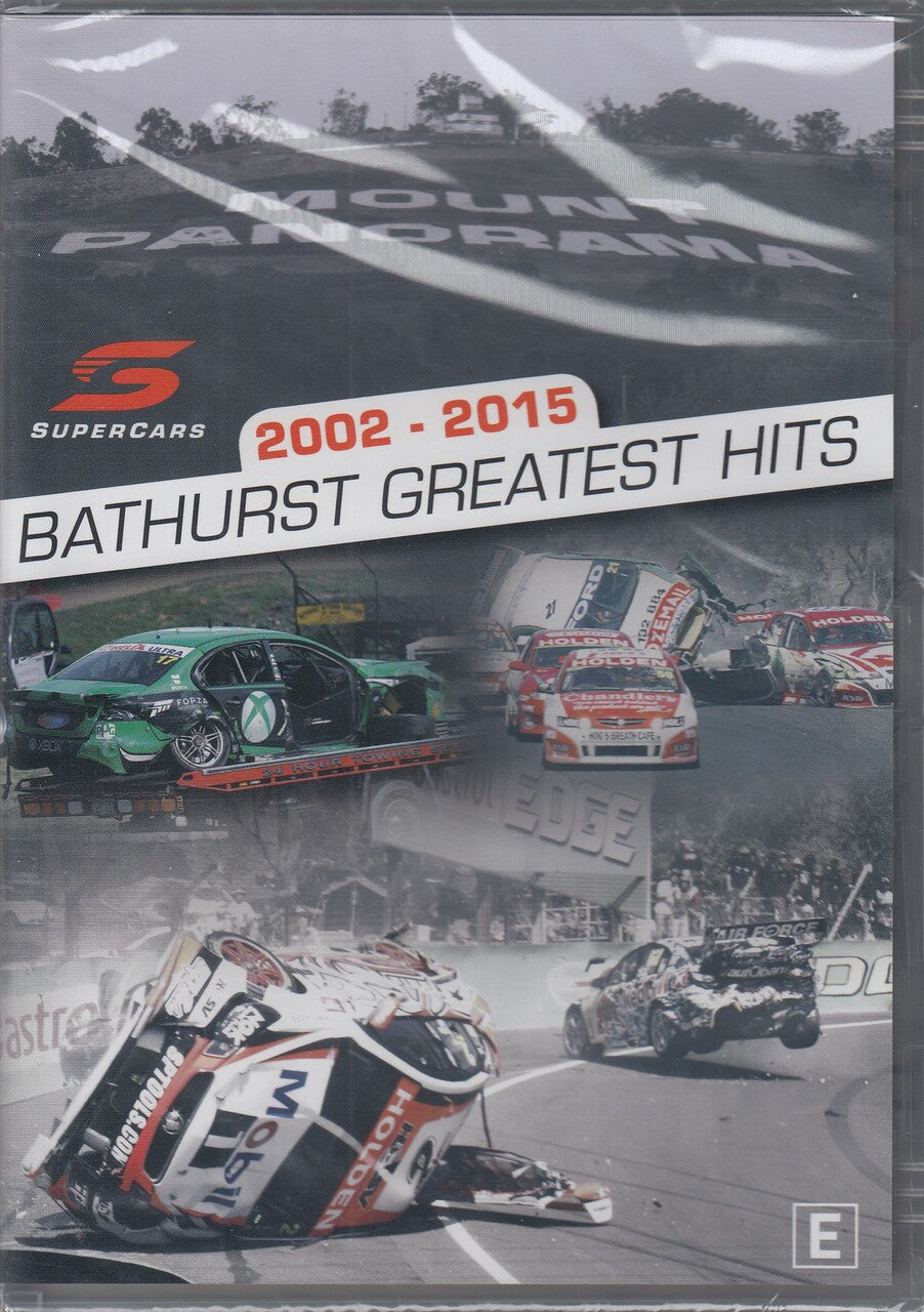 Bathurst Greatest Hits 2002–2015 DVD cover with Supercars racing cars and logo
