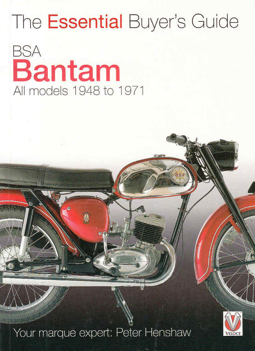 Buyer’s guide cover with red Bantam motorcycle photo and title