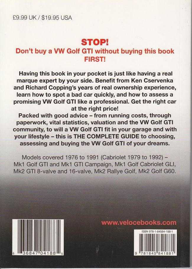 Volkswagen Golf GTI 1976 - 1991: The Essential Buyer's Guide