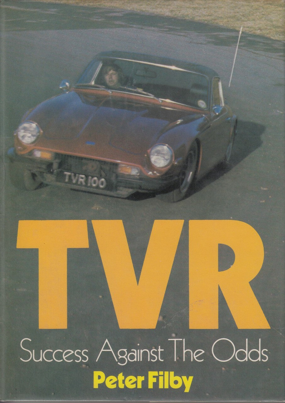 Hardcover book: dark cover with large gold TVR and "Success Against The Odds" text