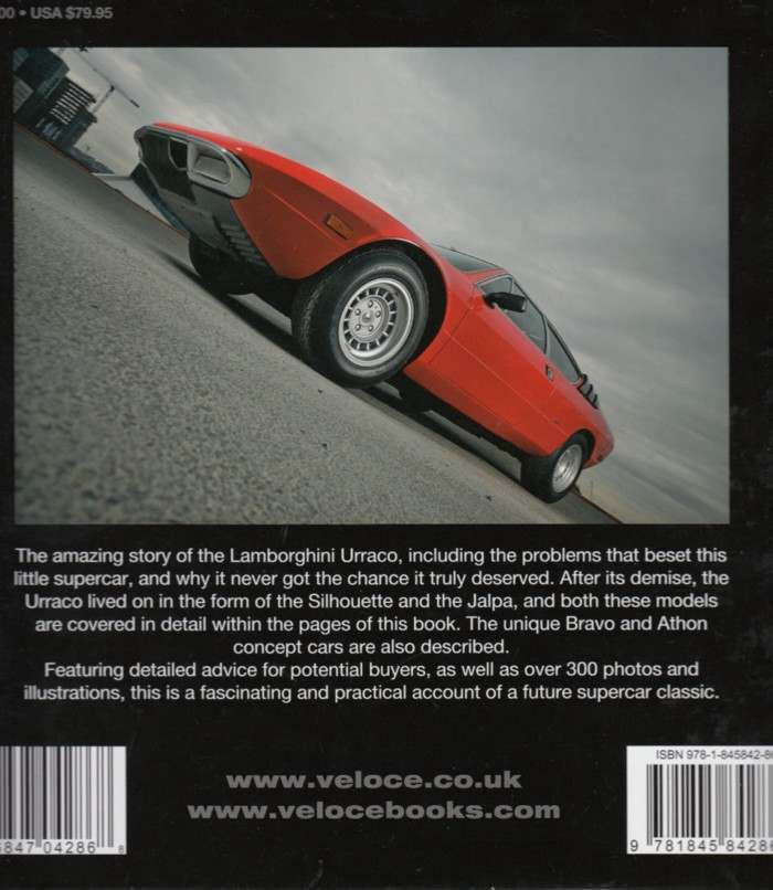 The Book Of The Lamborghini Urraco Back Cover