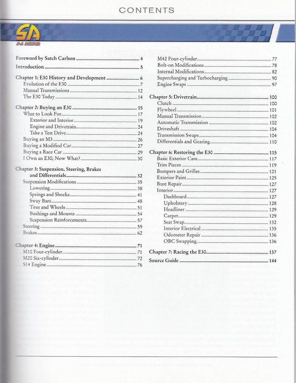 BMW 3-Series (E30) Performance Guide 1982 - 1994 Content