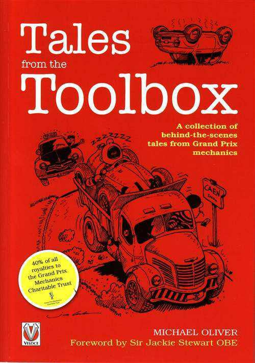 Paperback book front cover with red toolbox-themed engine illustration and title