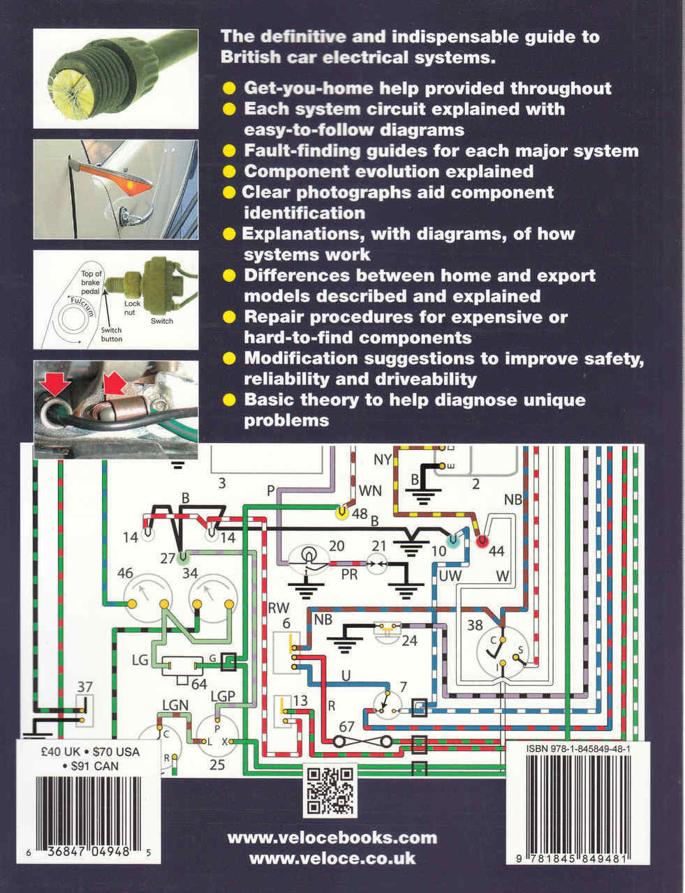 Classic British Car Electrical Systems: The Essential Manual (Reprint) (9781845849481) - back