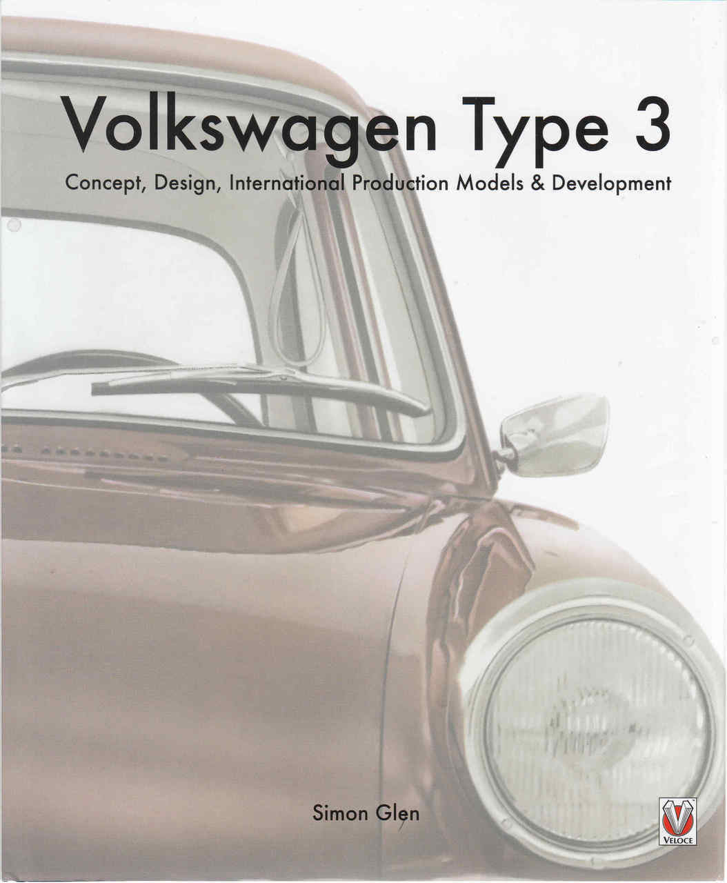 Type 3 car book front cover with car window, title text, and badge logo