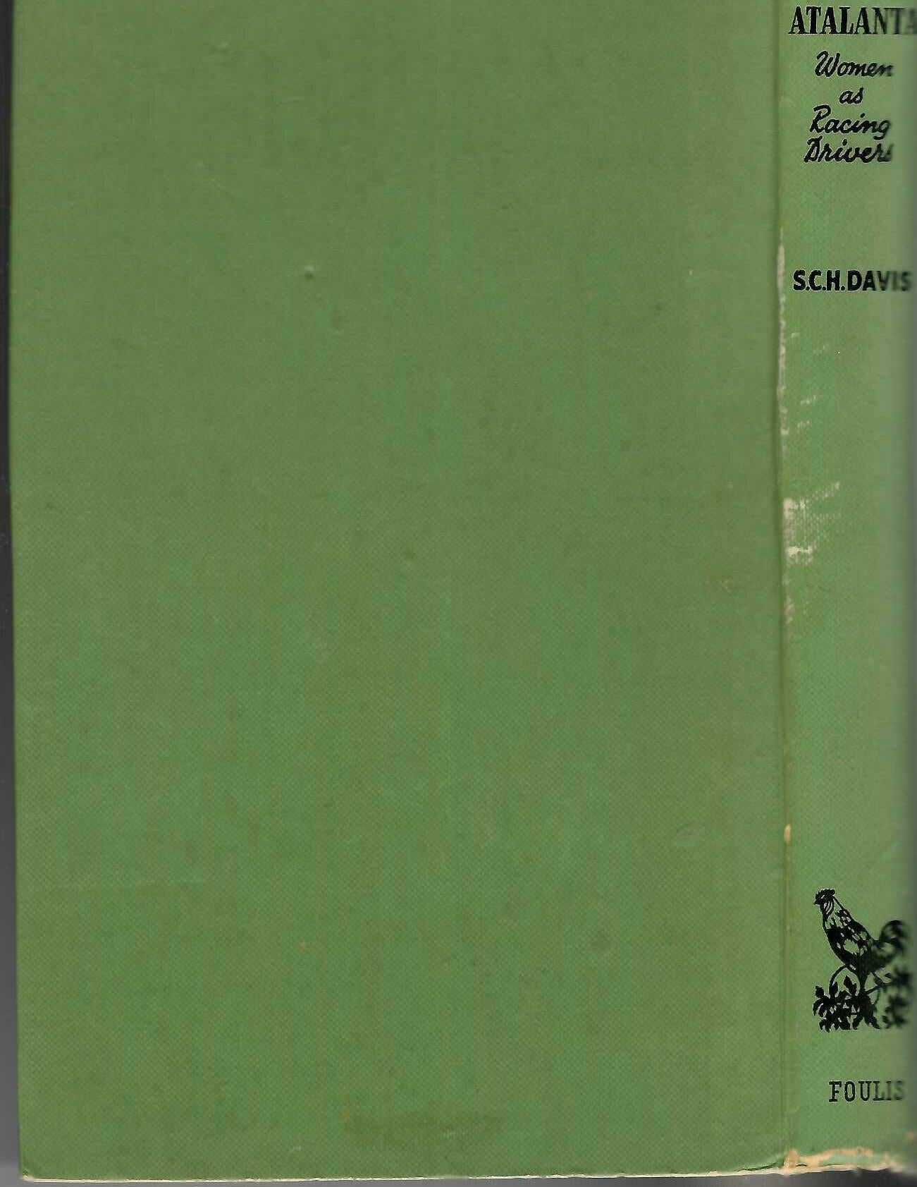 Green book cover titled ATALANTA with racing drivers illustration, spine visible.