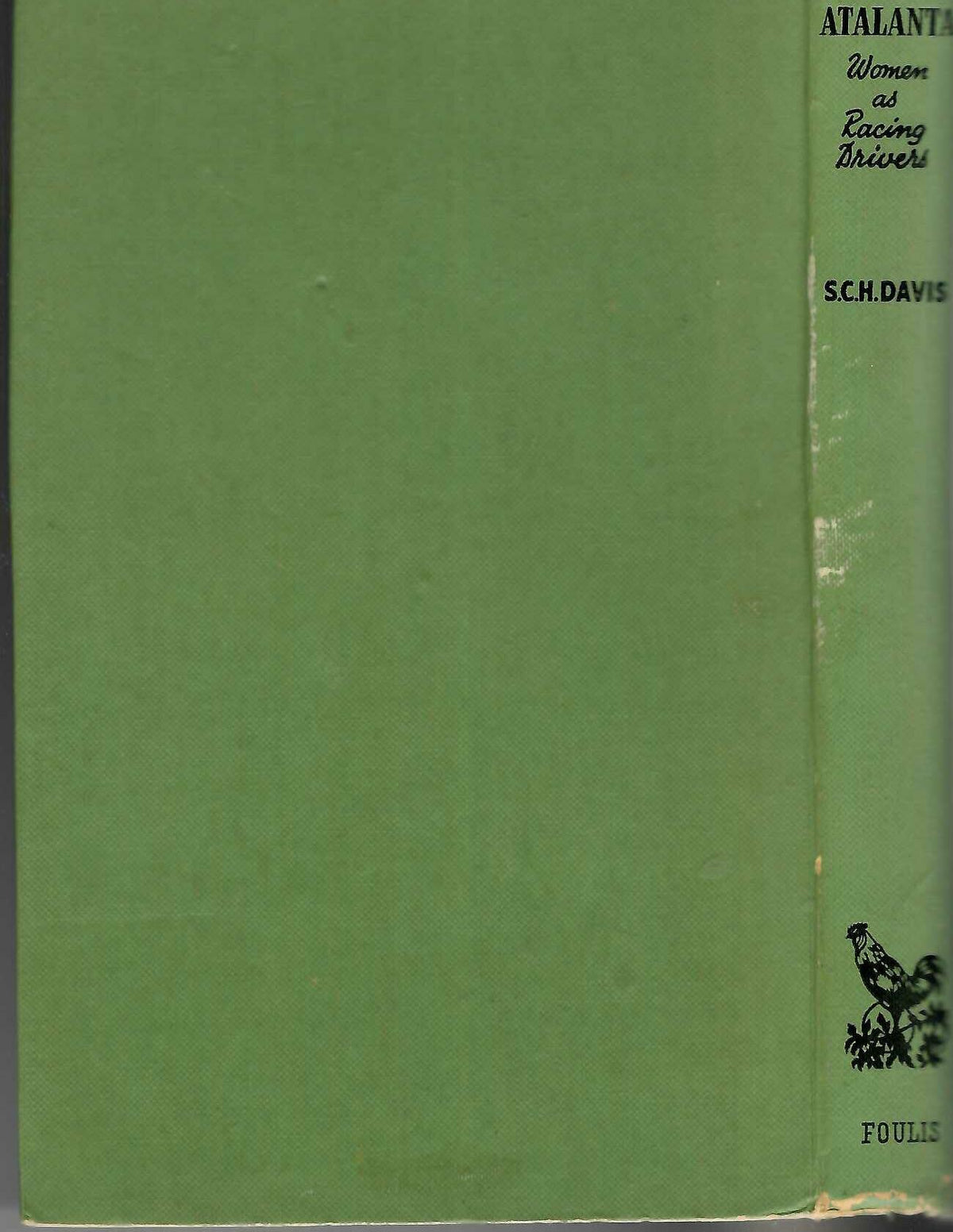 Green book cover titled ATALANTA with racing drivers illustration, spine visible.