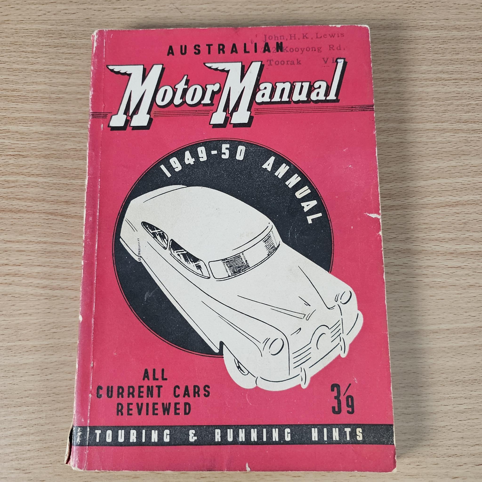 Australian Motor Manual 1949-50 Annual