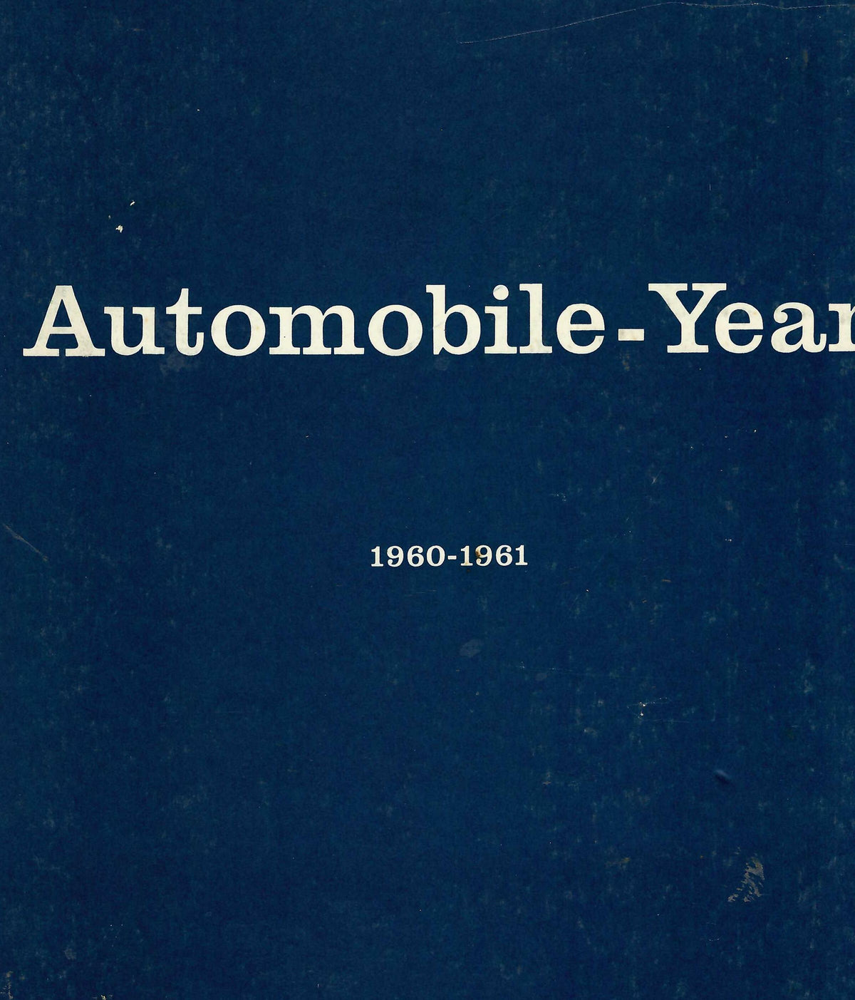Blue automobile year reference book cover with white text and “1960–1961” marking.