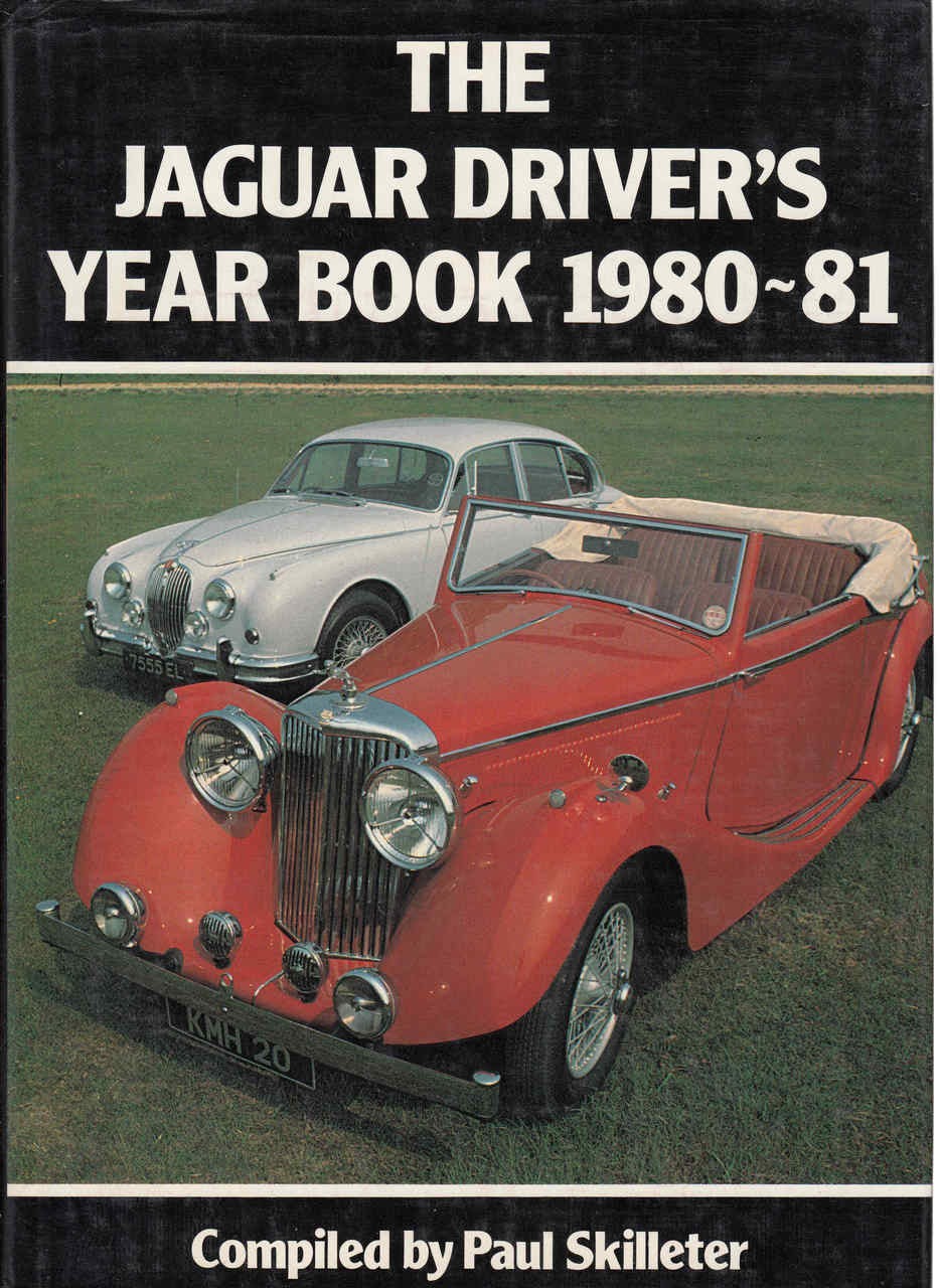 The Jaguar Driver's Year Book 1980–81 book cover with red and white classic Jaguar