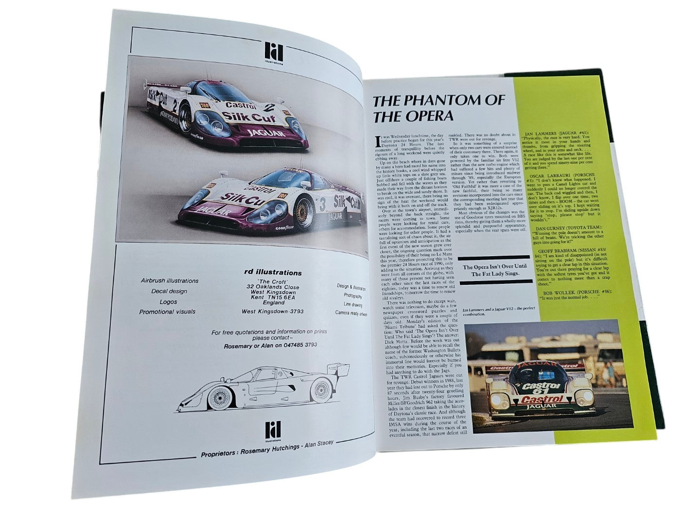 Automoto Bookshop hardcover book Jaguar Victory '90 featuring motorsport photography and text about Le Mans racing