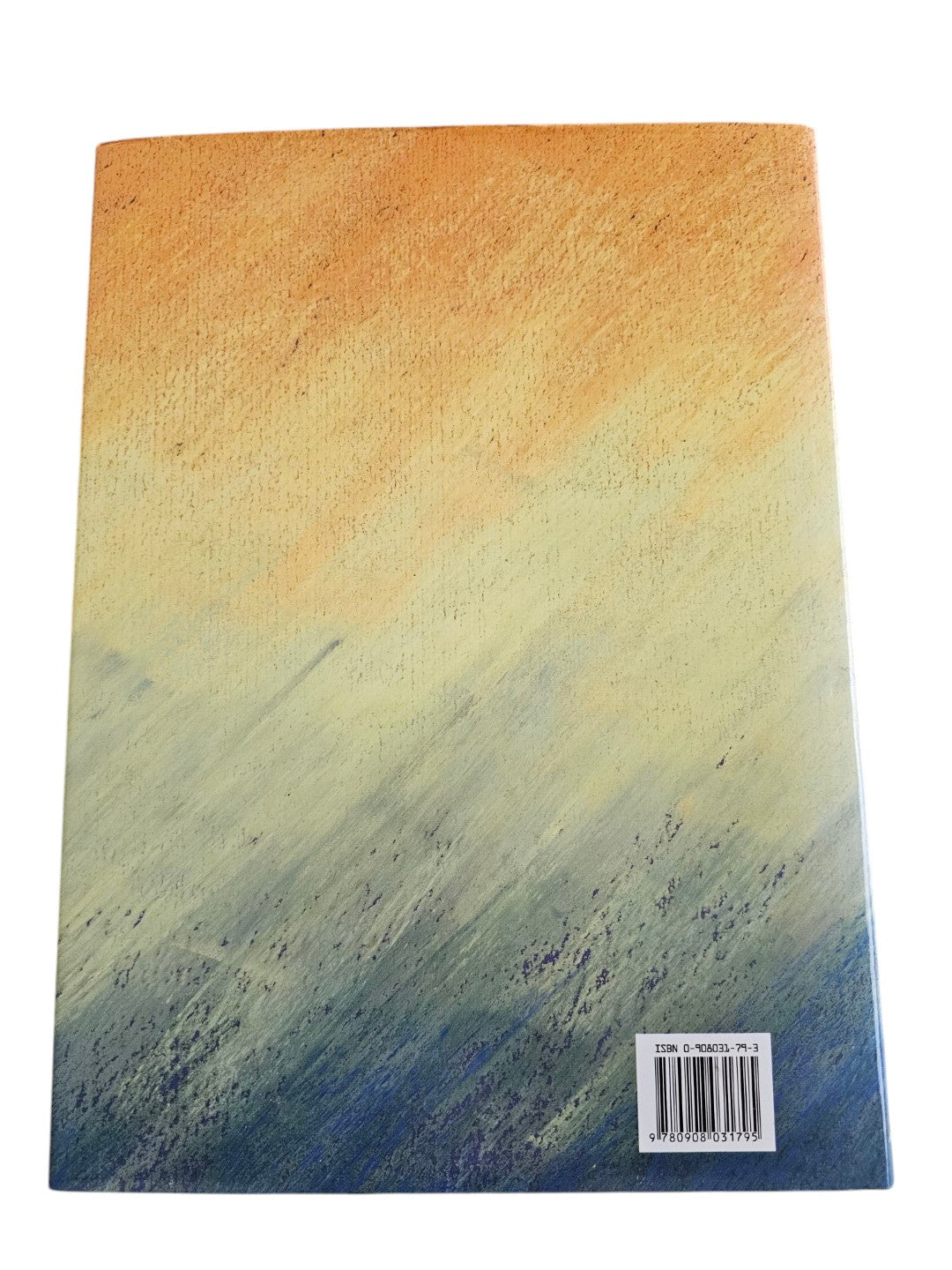 Automoto Bookshop rare Lex Davison biography book back cover with yellow to blue gradient art and ISBN barcode