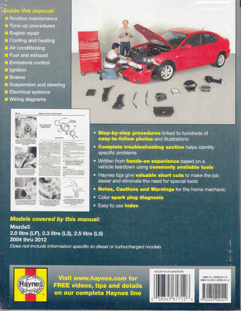 Mazda3 2004 - 2012 Workshop Manual (9781620920114)