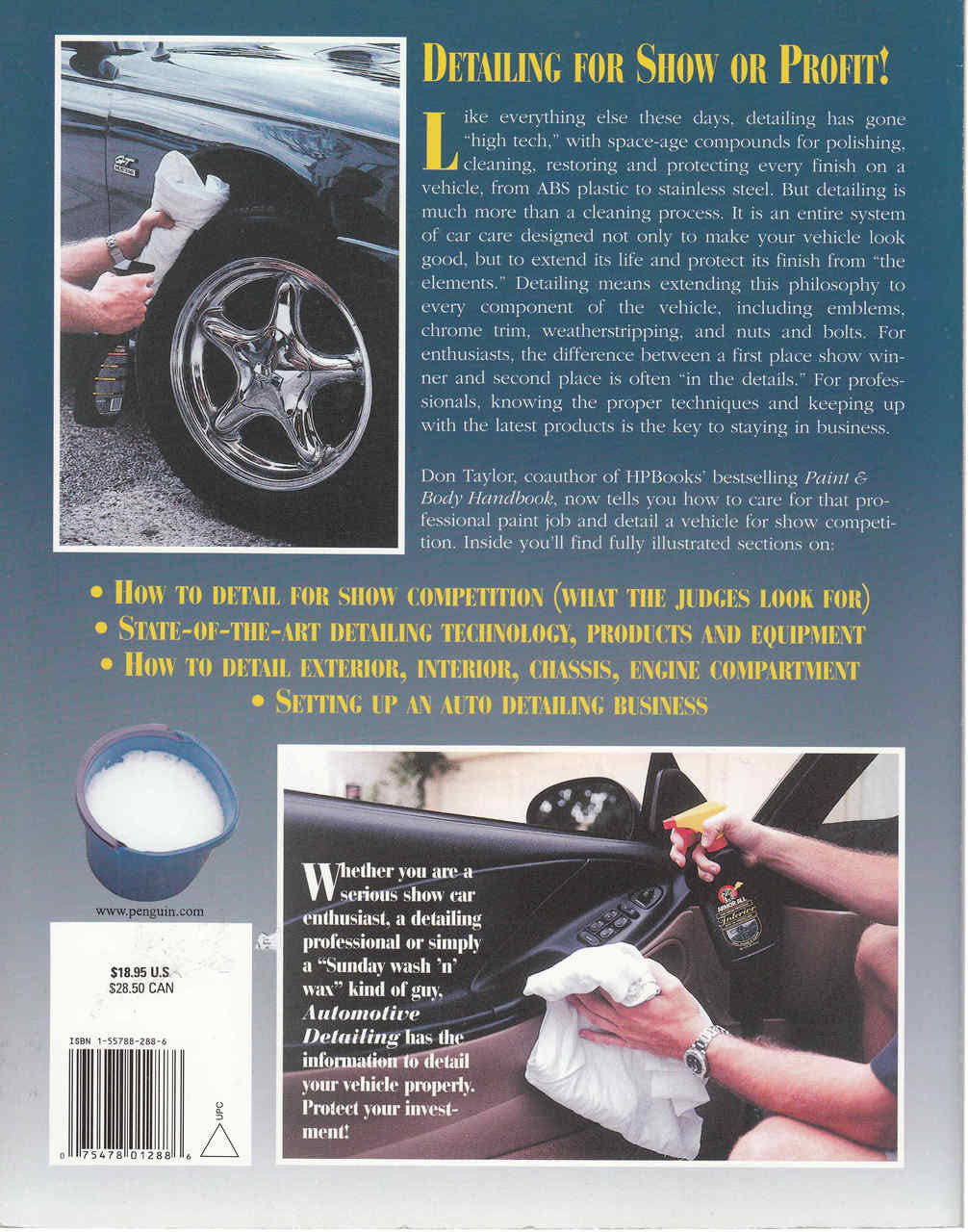 Automotive Detailing: A Complete Car Care Guide For Auto Enthusiasts And Detailing Professionals (075478012886) - back