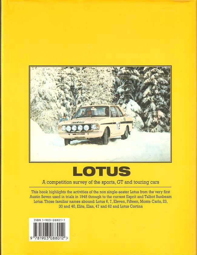 Lotus: A Competition Survey Of The Sports, GT and Touring Cars