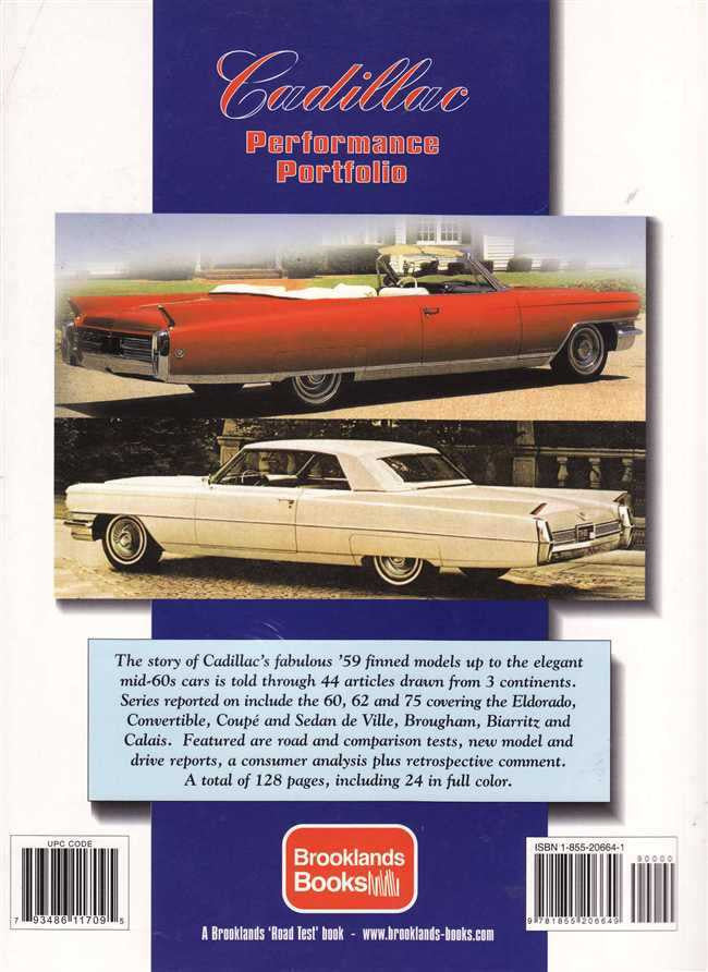 Cadillac Performance Portfolio 1959 - 1966