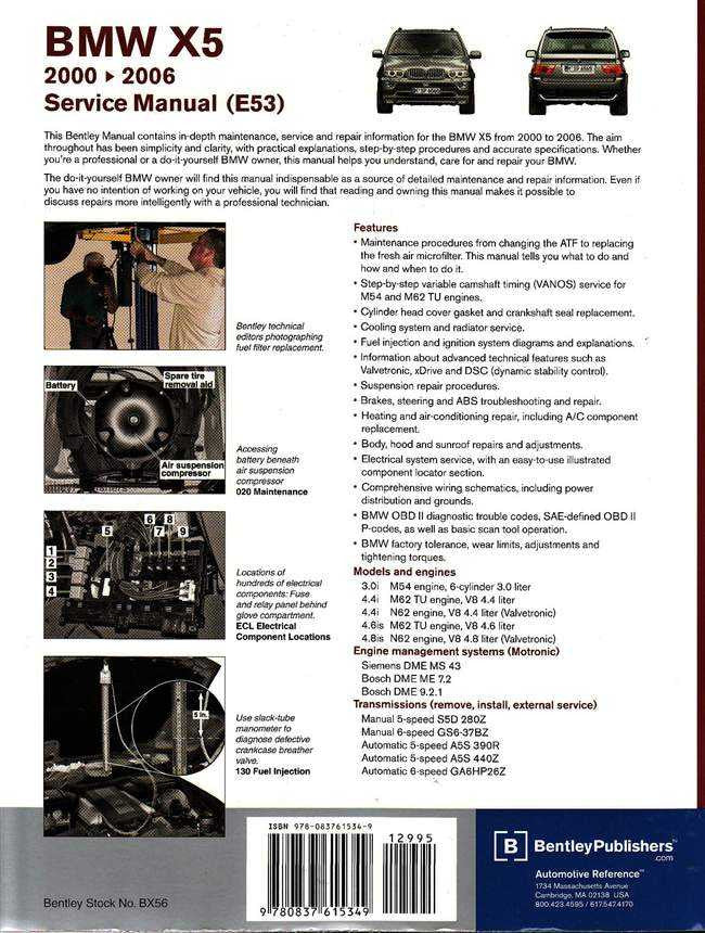 BMW X5 E53 2000 - 2006 Workshop Manual