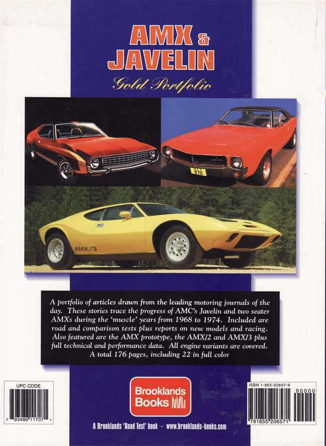 AMX &amp; Javelin Gold Portfolio 1968 - 1974