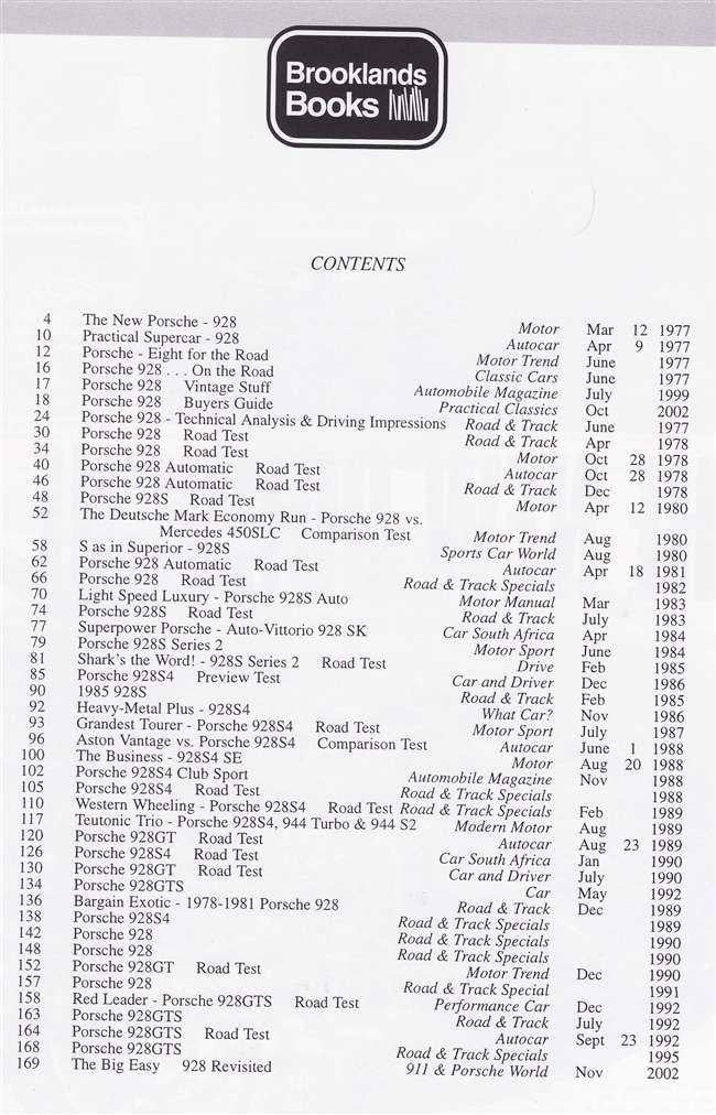 Porsche 928 Gold Portfolio 1977 - 1995