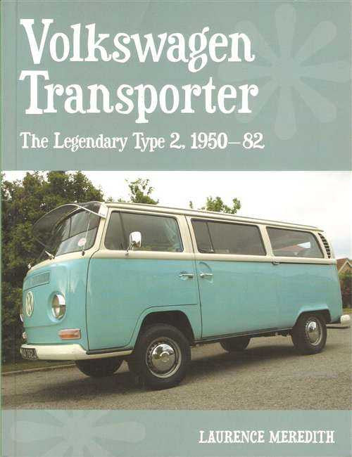 Paperback book cover showing a light blue classic van and large title text