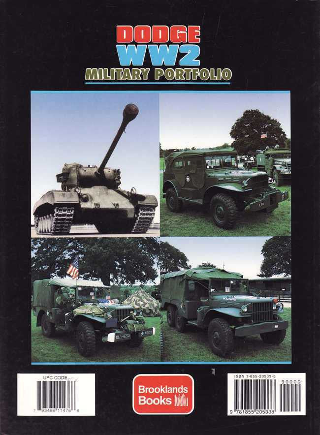Dodge WW2 military portfolio book cover with green military trucks collage