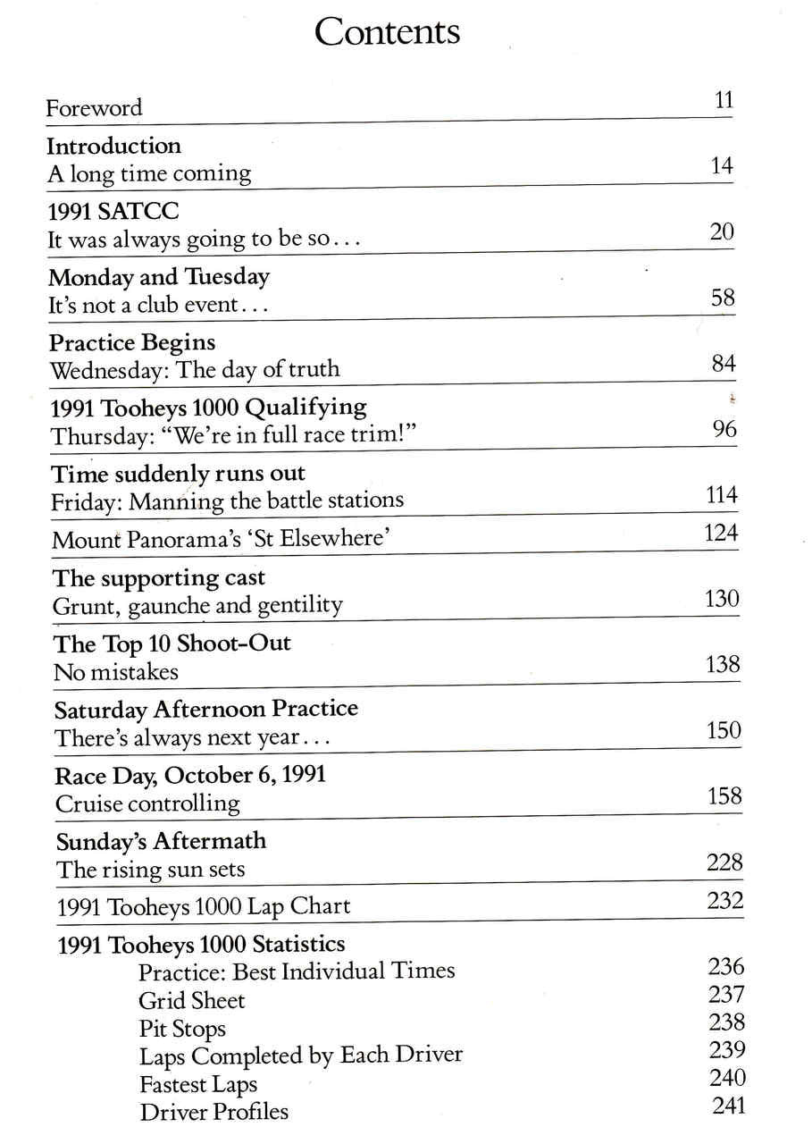 The Great Race Number 11 The Official Book Of the 1991/1992 Tooheys 1000 (10316124) -cont