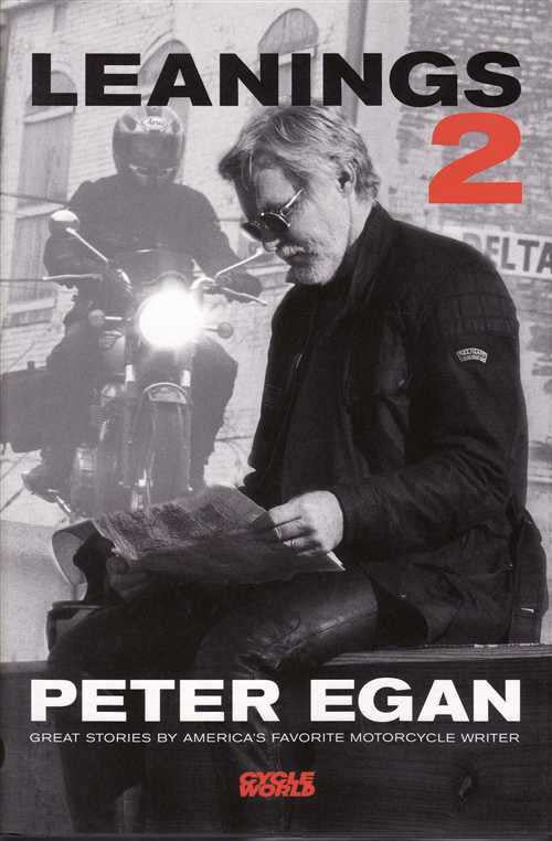 Motorcycling story book front cover with rider photo and large "2" title