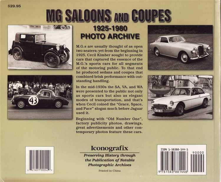 MG Saloons And Coupes: 1925 - 1980 Photo Archive