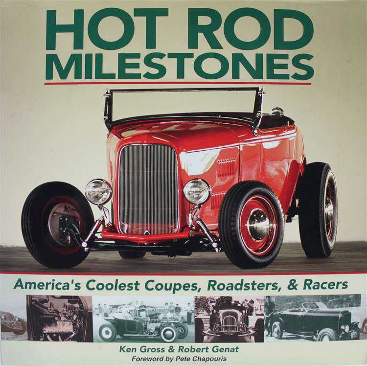 Book cover with red hot rod car, large title, and subtitle beneath