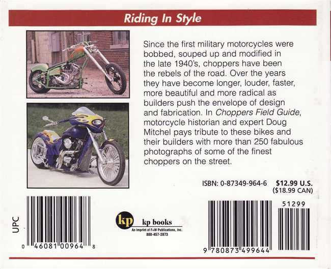 Choppers Field Guide: Custom Bikes 1950s - Present