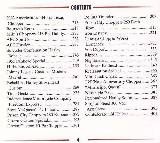 Choppers Field Guide: Custom Bikes 1950s - Present
