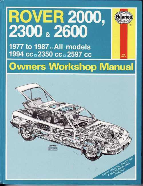 Rover 2000, 2300 &amp; 2600 1977 - 1987 Workshop Manual