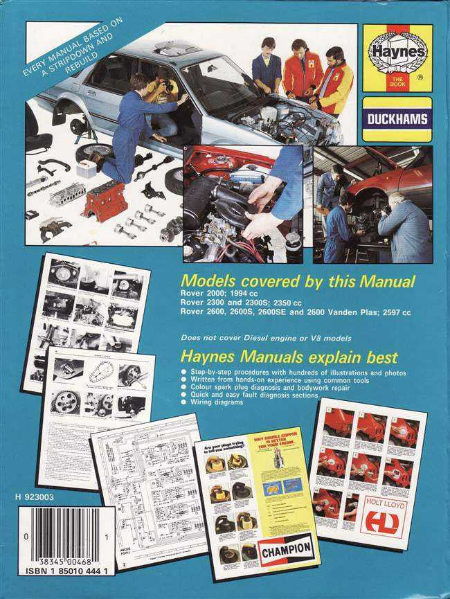 Rover 2000, 2300 &amp; 2600 1977 - 1987 Workshop Manual