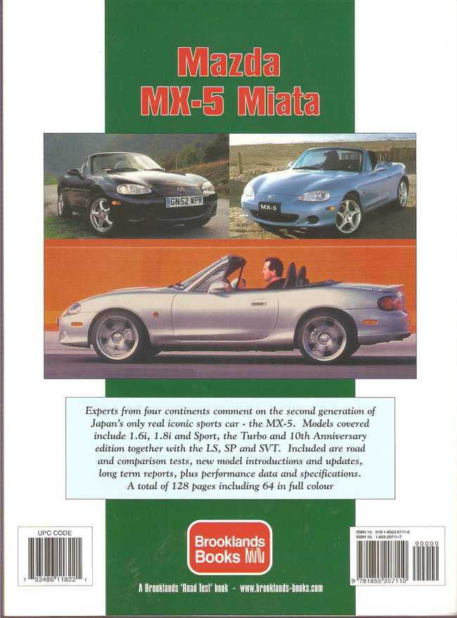 Mazda MX-5 Performance Portfolio 1998 - 2005