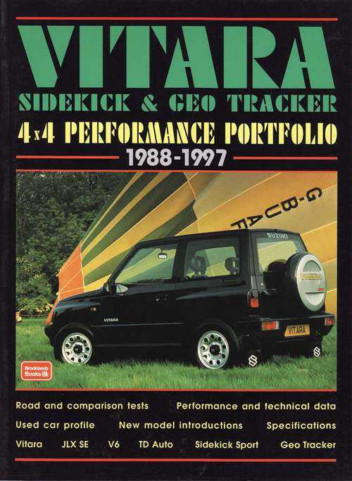 Suzuki Vitara Sidekick &amp; GEO Tracker 4x4 Performance Portfolio 1988 - 1997