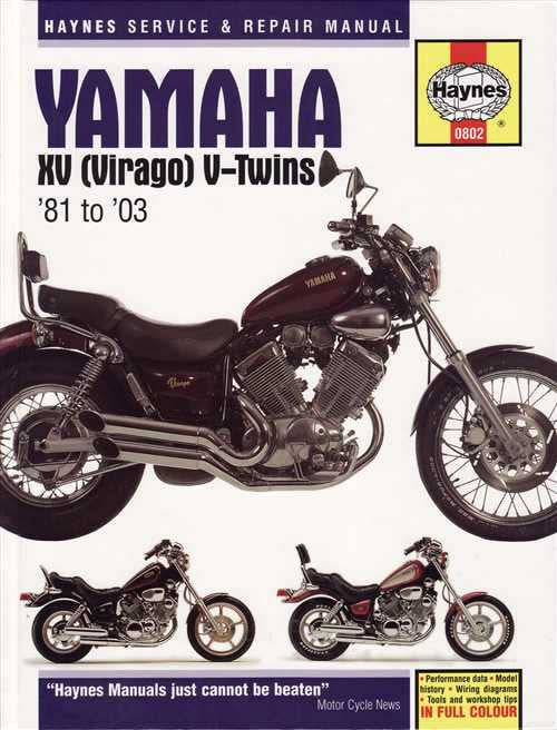 Yamaha XV Virago V-Twins 1981 - 2003 Workshop Manual
