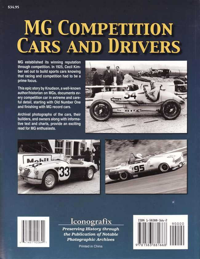 MG Competition Cars and Drivers