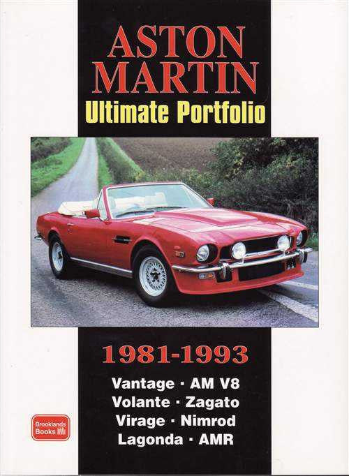 Automotive portfolio book cover with red vintage sports car and title block