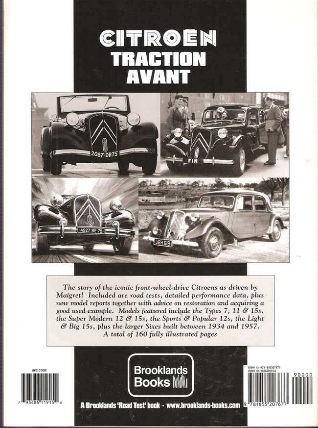 Limited edition Citroen Traction Avant automobile history book cover with car photos