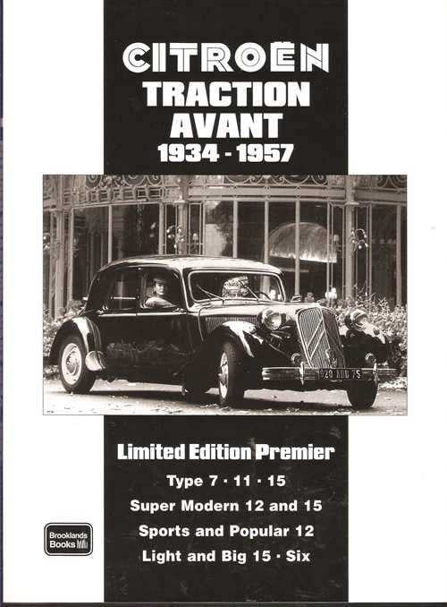 Limited edition book cover with classic car photo and Citroen Traction Avant title