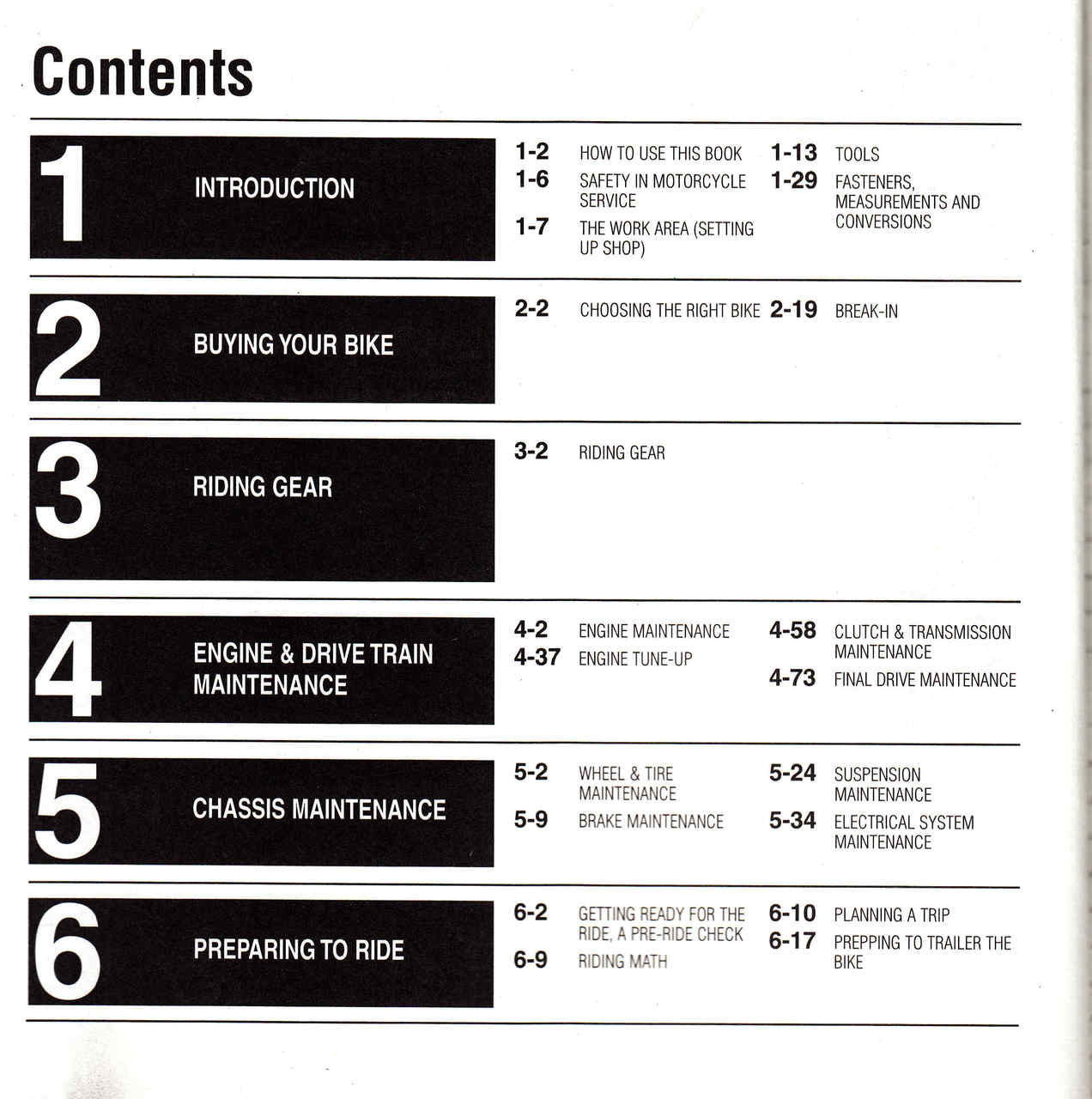 Motorcycle Handbook - Chilton  - cont