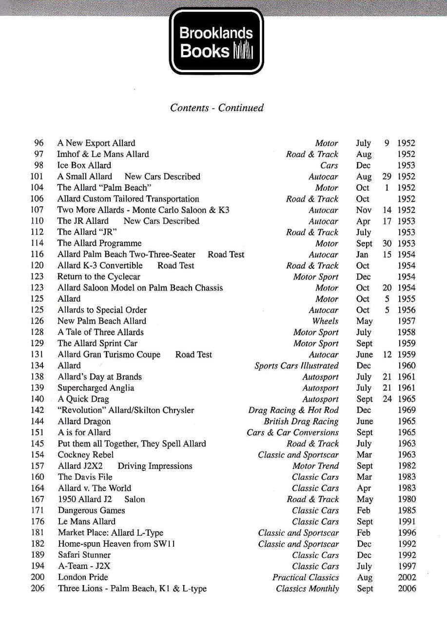 Allard: Limited Edition Ultra - Brooklands - cont 2