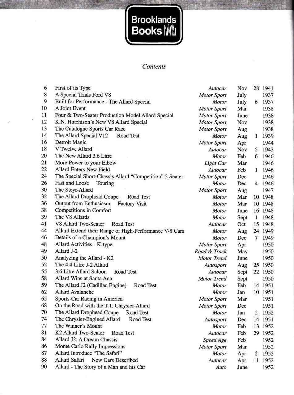 Allard: Limited Edition Ultra - Brooklands - cont