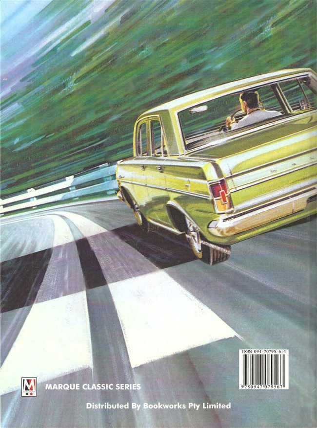 Car guidebook cover for Holden EJ–EH 1962–1965, Marque Classic Series, yellow car